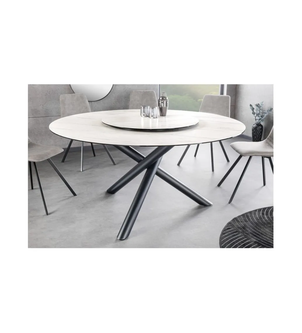 Stół IDAHO 150 cm ceramika w optyce białego marmuru*Invicta Interior New
