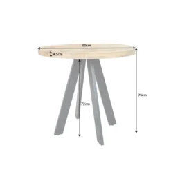 Stół Iron Craft 80 cm drewno Mango*Invicta Interior Hot