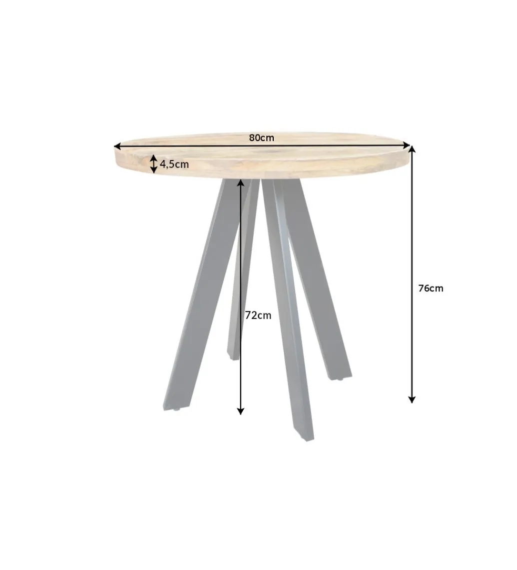 Stół Iron Craft 80 cm drewno Mango*Invicta Interior Hot