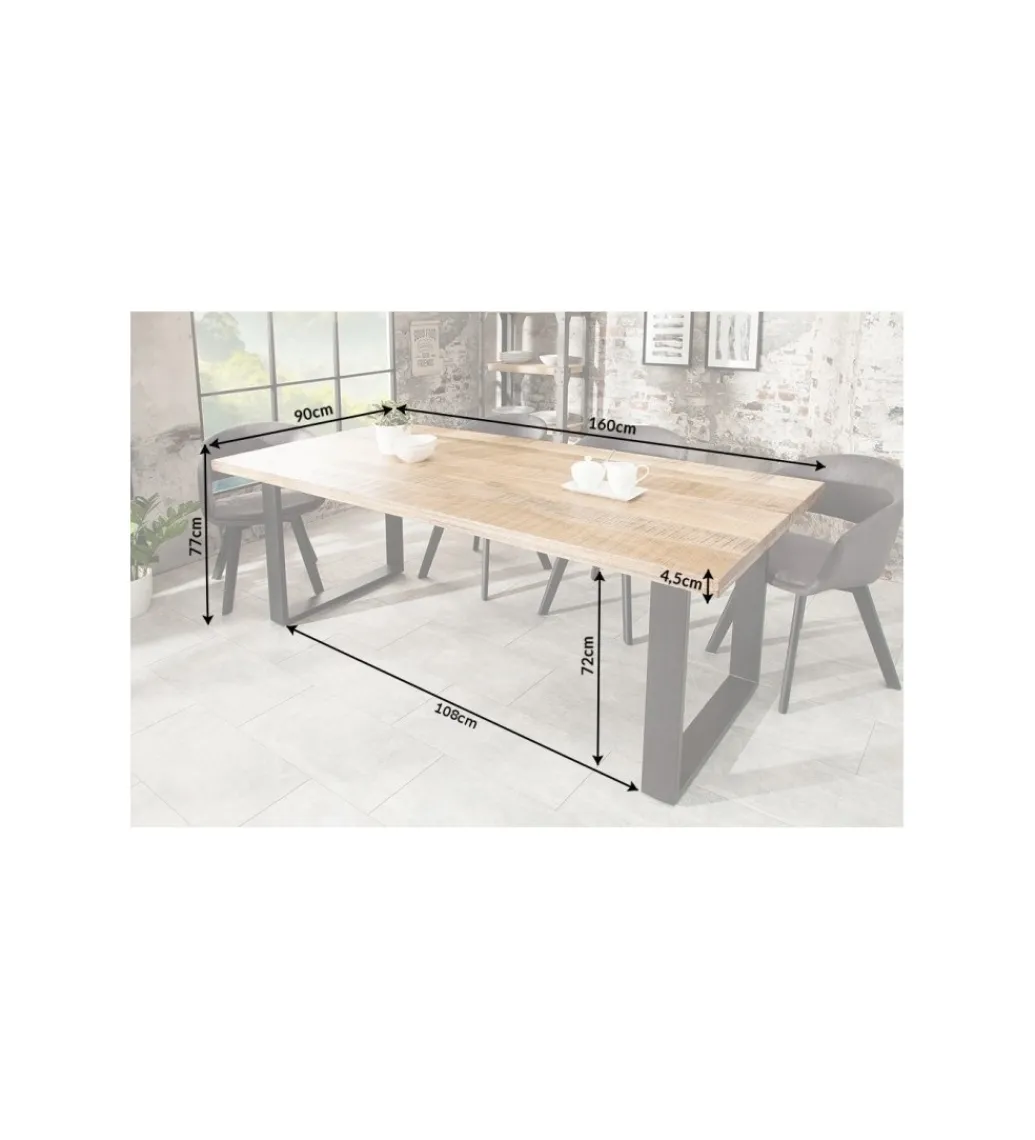Stół Iron Craft 160 cm drewno Mango*Invicta Interior Discount