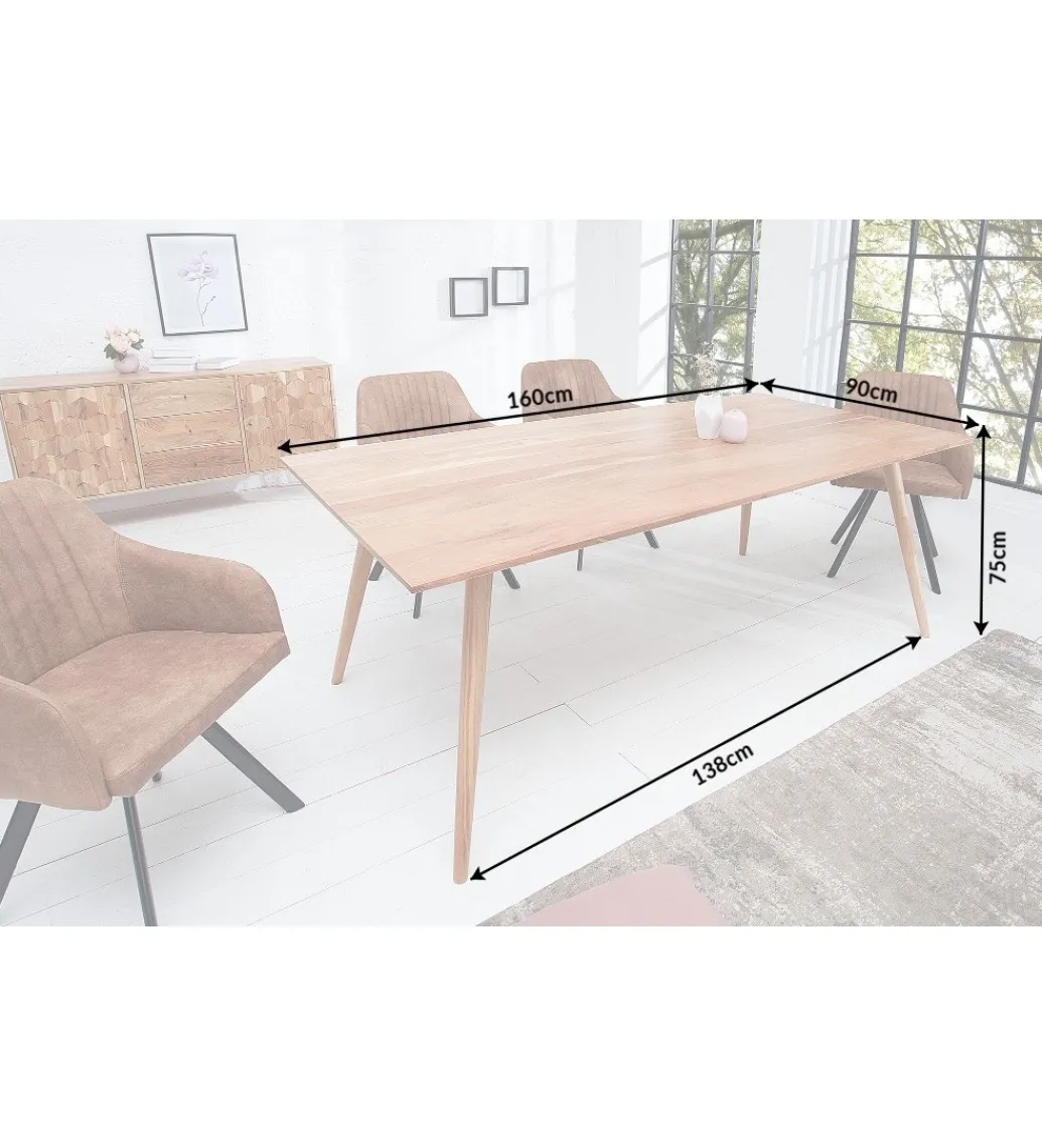 Stół Komodo Mystic 160 cm drewno akacja*Invicta Interior - przedsprzedaż Clearance