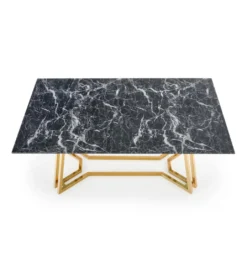 Stół KONAMI 160 cm w optyce czarnego marmuru*Halmar Best