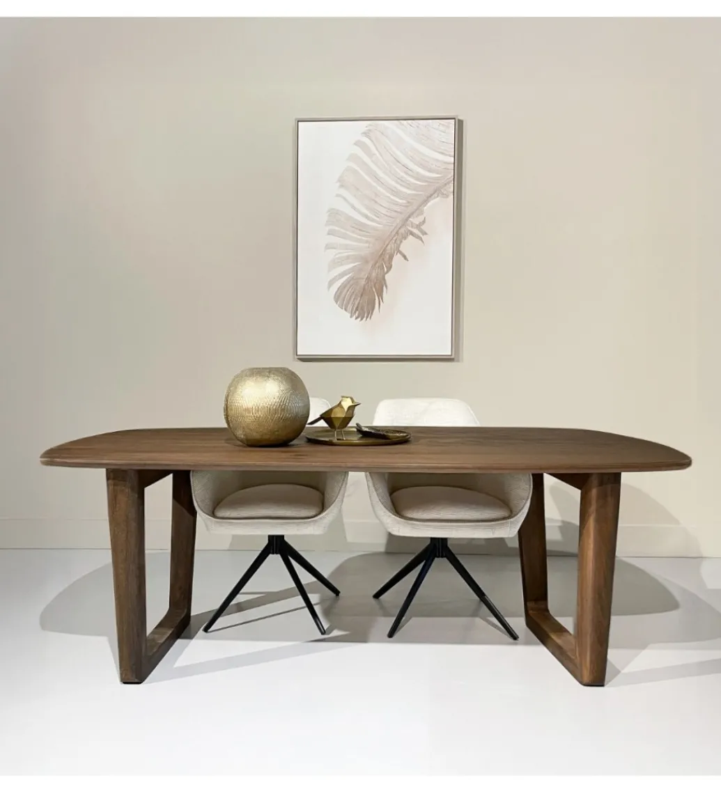 Stół KORTE 200 cm drewno mango brąz*LF-Design Discount