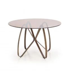 Stół Lungo 120 cm w kolorze brązowym z antycznym złotem*Halmar Best