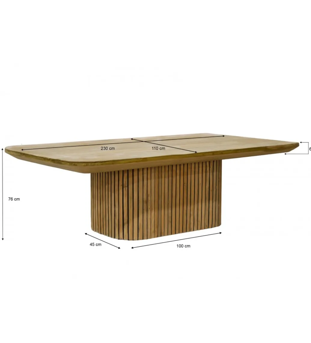Stół LUSAN 230 cm drewno teak*LF-Design Outlet