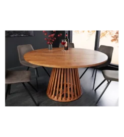 Stół MAISON JADE 120 cm okrągły drewno akacja*Invicta Interior