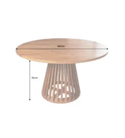 Stół MAISON JADE 120 cm okrągły drewno akacja*Invicta Interior