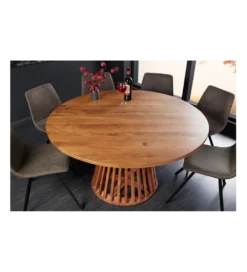 Stół MAISON JADE 120 cm okrągły drewno akacja*Invicta Interior
