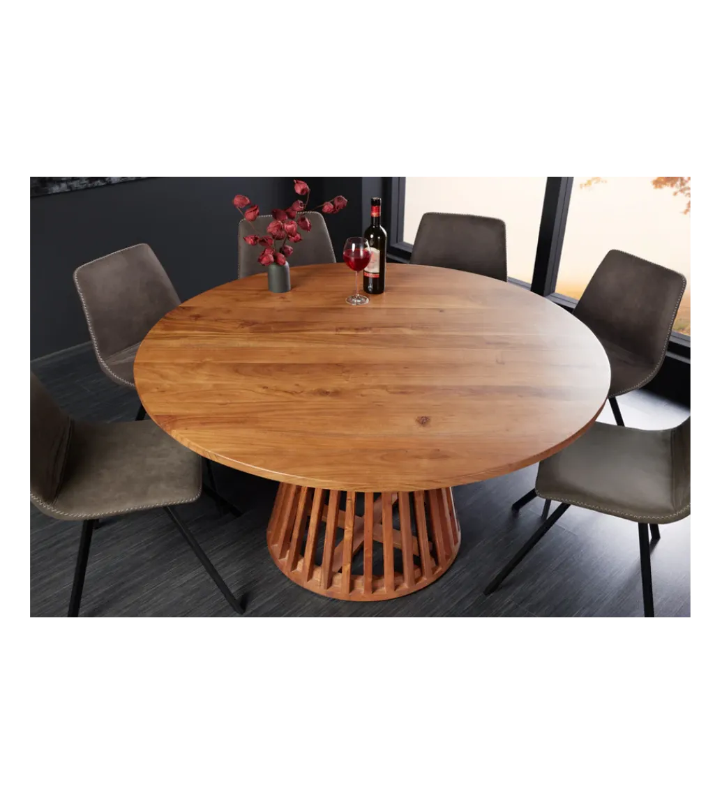 Stół MAISON JADE 120 cm okrągły drewno akacja*Invicta Interior