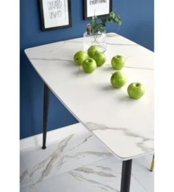 Stół MARCO 120 cm w optyce białego marmuru*Halmar Hot