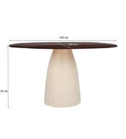 Stół MARONI 140 cm drewno mango brąz*LF-Design Online