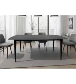 Stół MILANO 160 cm ceramiczny marmur blat antracyt*Invicta Interior Hot