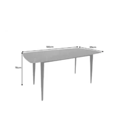 Stół MILANO 160 cm ceramiczny marmur blat antracyt*Invicta Interior Hot