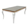 Stół MODERN BAROCK BARRACUDA 200 cm chromowany szklany blat BEZ blatu tekowego*Invicta Interior Outlet