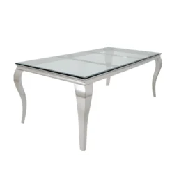 Stół MODERN BAROCK BARRACUDA 200 cm chromowany szklany blat BEZ blatu tekowego*Invicta Interior Outlet