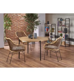 Stół MORGAN 120 cm w kolorze dąb złoty*Halmar Discount