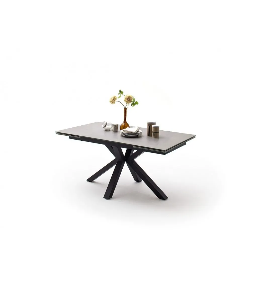 Stół NAGANO 160 cm - 240 cm jasnoszara ceramika*MCA Outlet