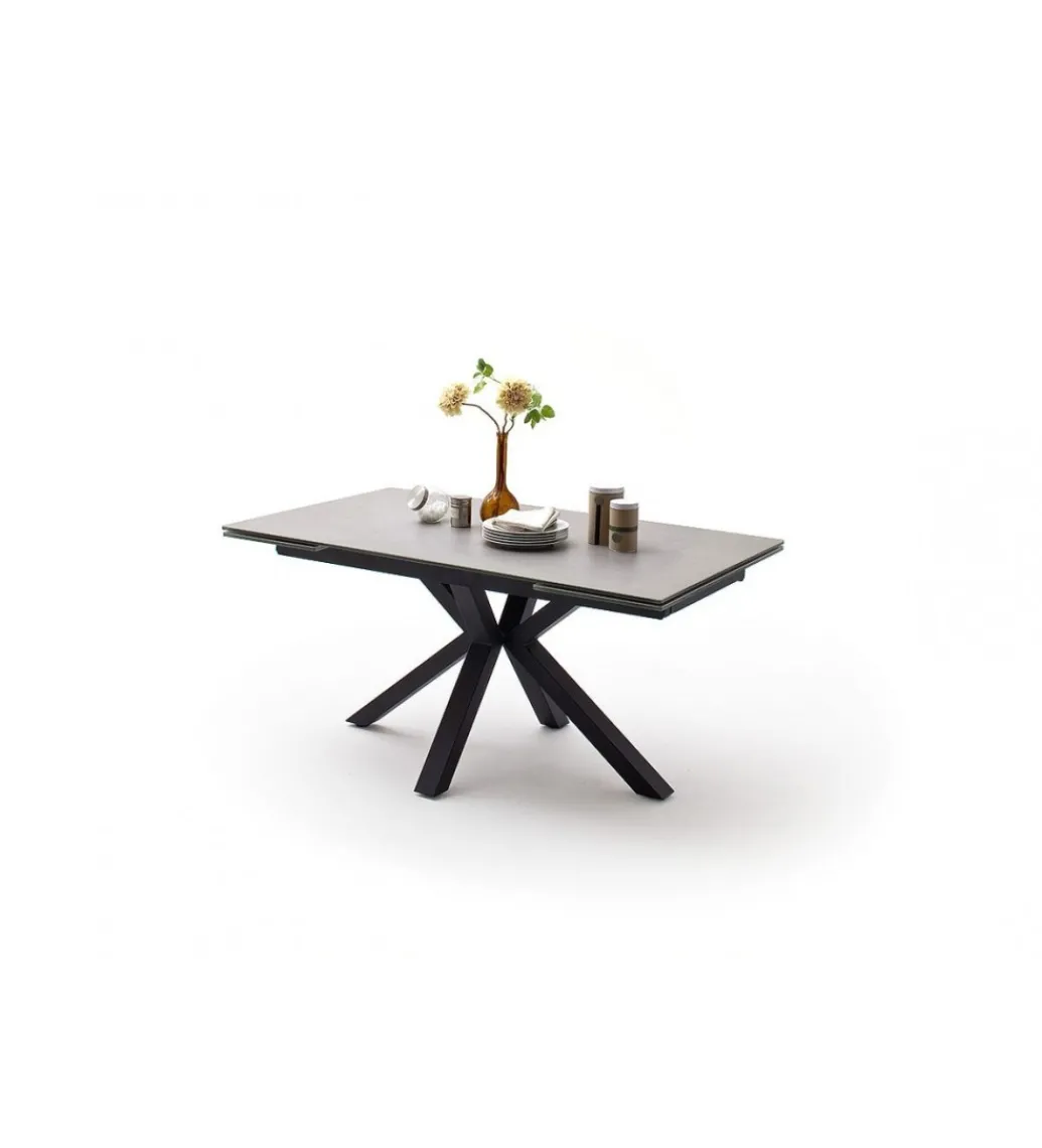 Stół NAGANO 160 cm - 240 cm jasnoszara ceramika*MCA Outlet