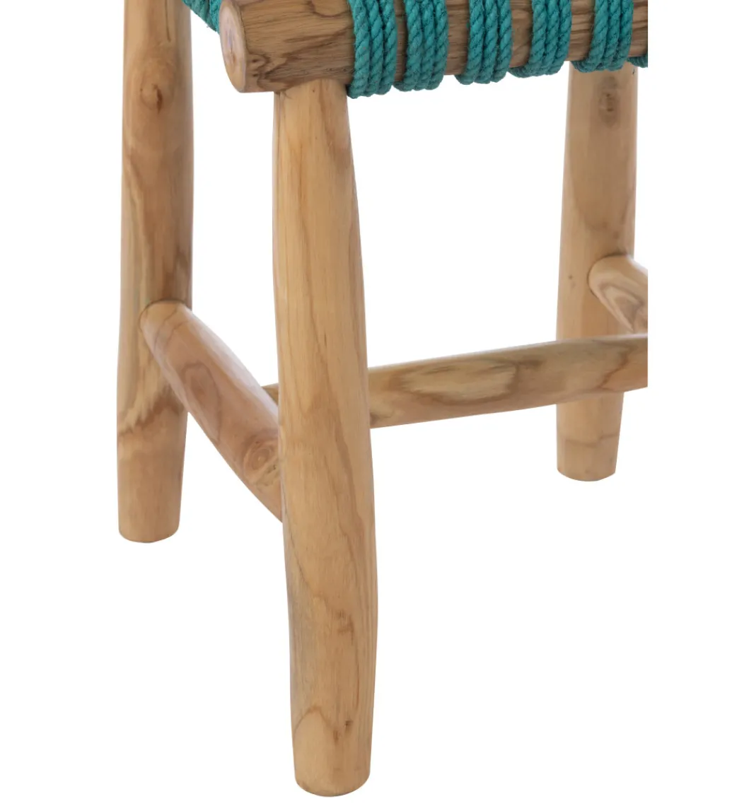 Stołek GASAM 45 cm turkusowy*J-Line Online