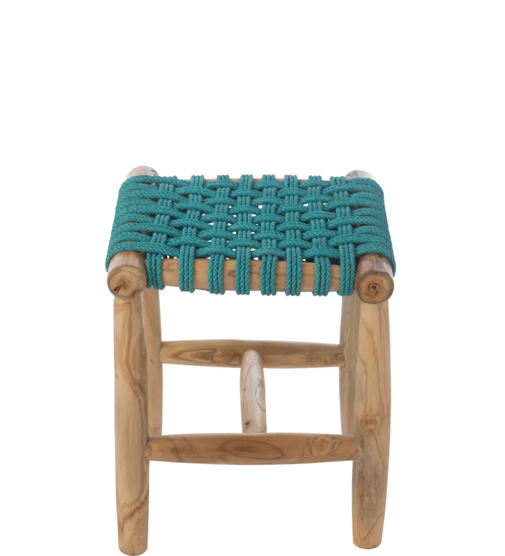 Stołek GASAM 45 cm turkusowy*J-Line Online