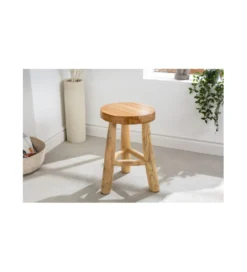Stołek GUERRO 30 cm drewno teak*Invicta Interior New