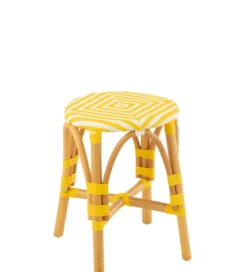 Stołek TAGOS rattan żółty*J-Line