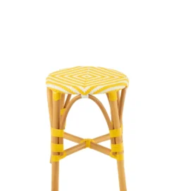 Stołek TAGOS rattan żółty*J-Line