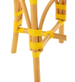 Stołek TAGOS rattan żółty*J-Line