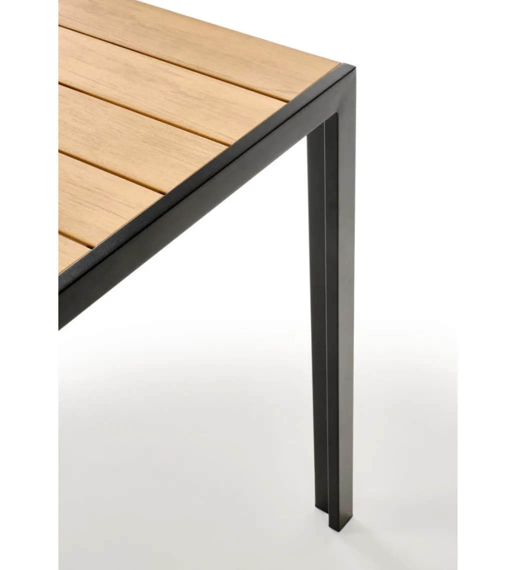 Stół ogrodowy FIERRO 80 cm brązowy czarny*Halmar Clearance