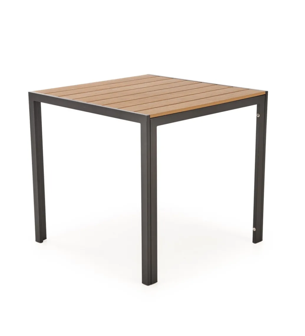 Stół ogrodowy FIERRO 80 cm brązowy czarny*Halmar Clearance