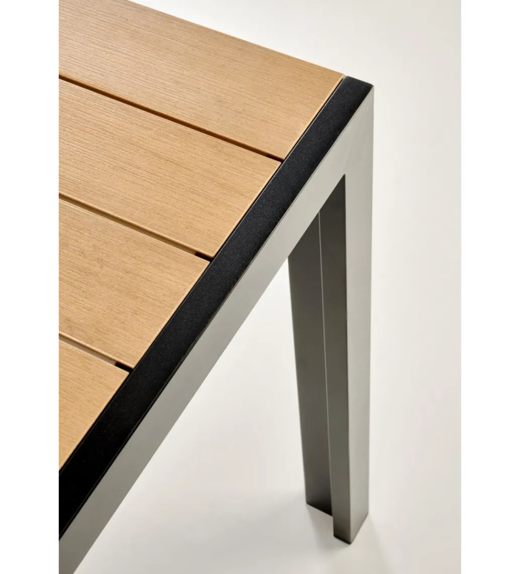 Stół ogrodowy FIERRO 150 cm brązowy czarny*Halmar Discount