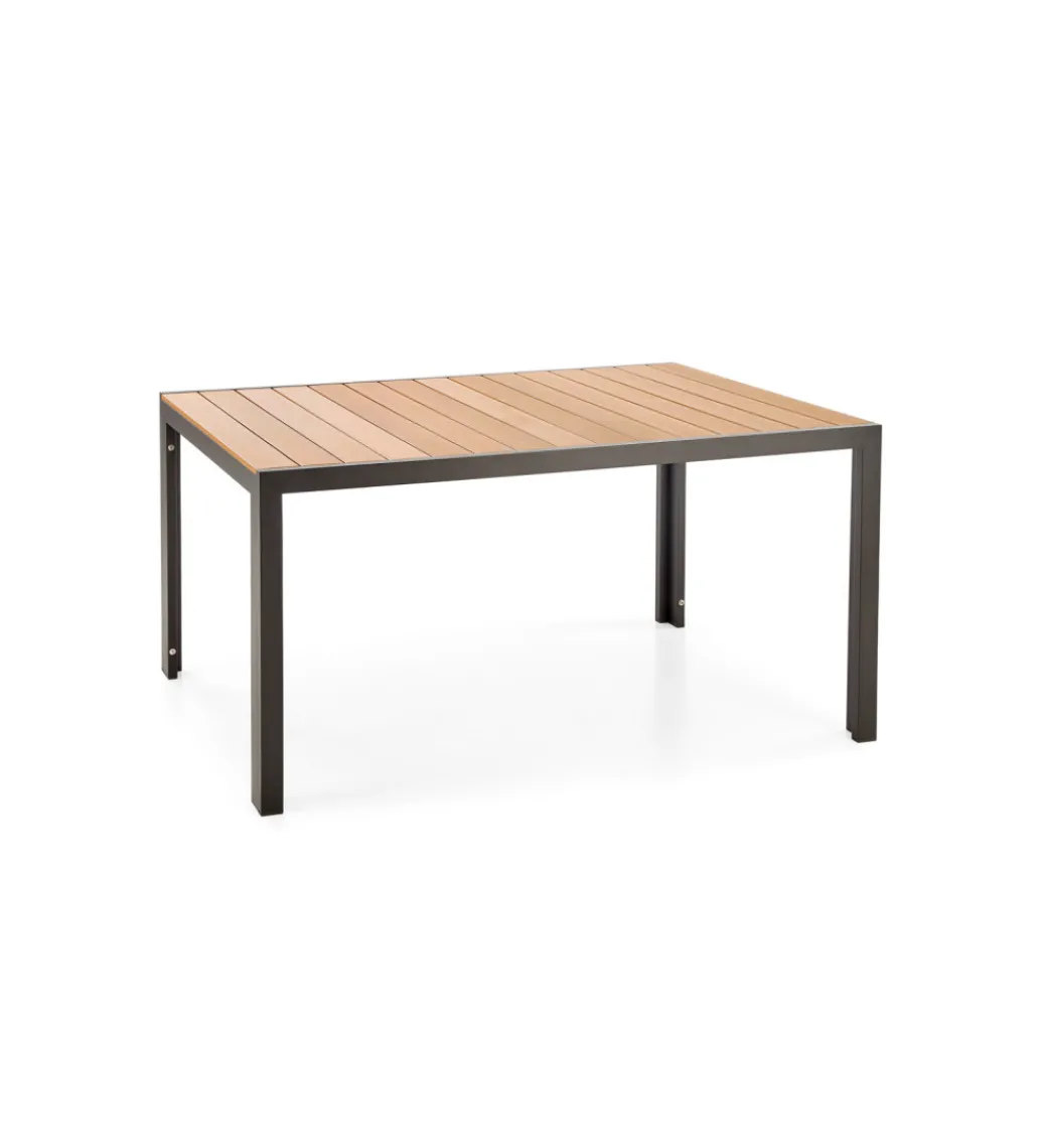 Stół ogrodowy FIERRO 150 cm brązowy czarny*Halmar Discount