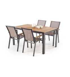 Stół ogrodowy FIERRO 150 cm brązowy czarny*Halmar Discount