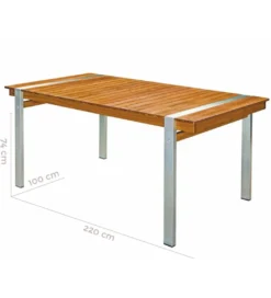 Stół ogrodowy NORAH 220 cm drewno akacja*Zona-Design Best