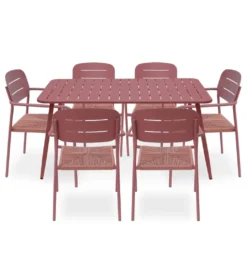 Stół ogrodowy PANKOW 150 cm różowy*Zona-Design Outlet