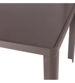 Stół ogrodowy STELLA 90 cm bordowy aluminium szklany blat*Zona-Design New