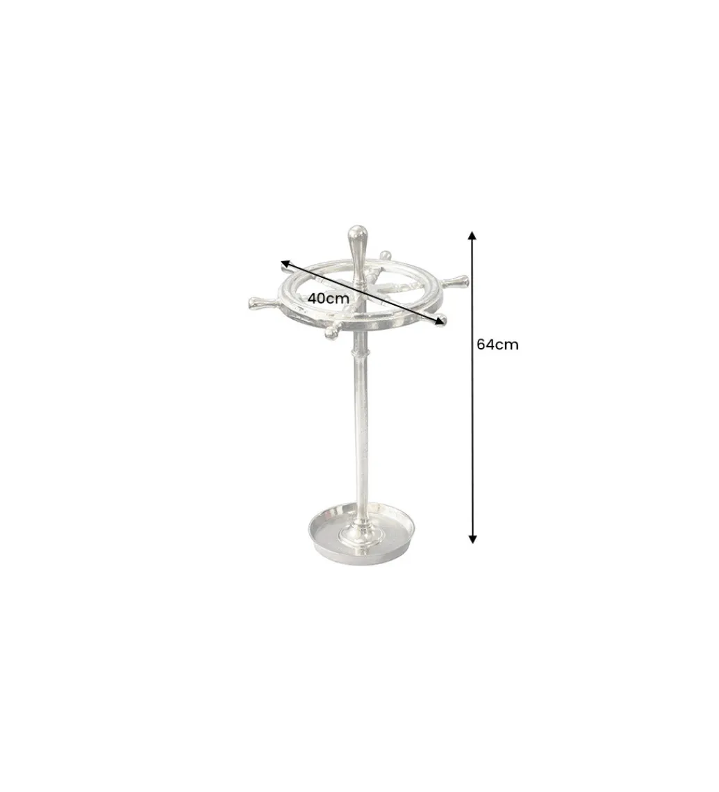 Stojak na parasole SEVEN SEAS 65 cm srebrny*Invicta Interior Hot