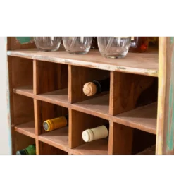 Stojak na wino BARGE 190 cm drewno mango*Invicta Interior