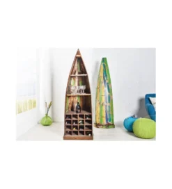 Stojak na wino BARGE 190 cm drewno mango*Invicta Interior