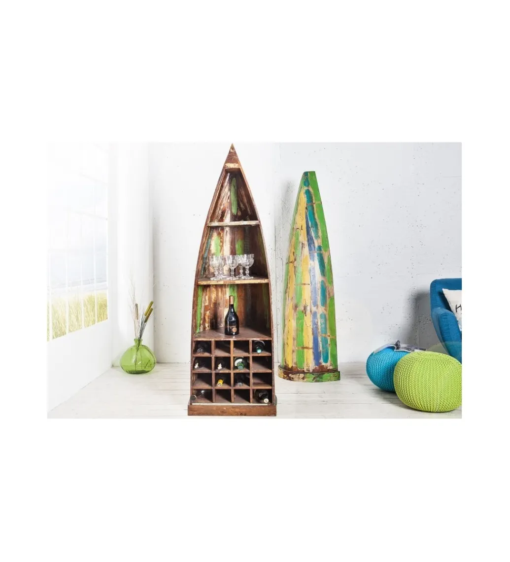 Stojak na wino BARGE 190 cm drewno mango*Invicta Interior