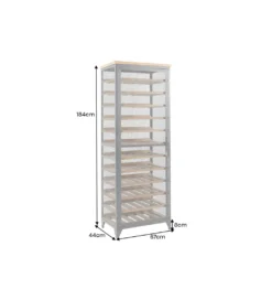 Stojak na wino BODEGA 185 cm naturalny czarny*Invicta Interior - przedsprzedaż Online