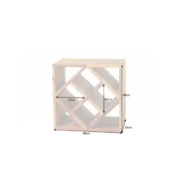 Stojak na wino Cube 40 cm drewno sheesham*Invicta Interior Sale