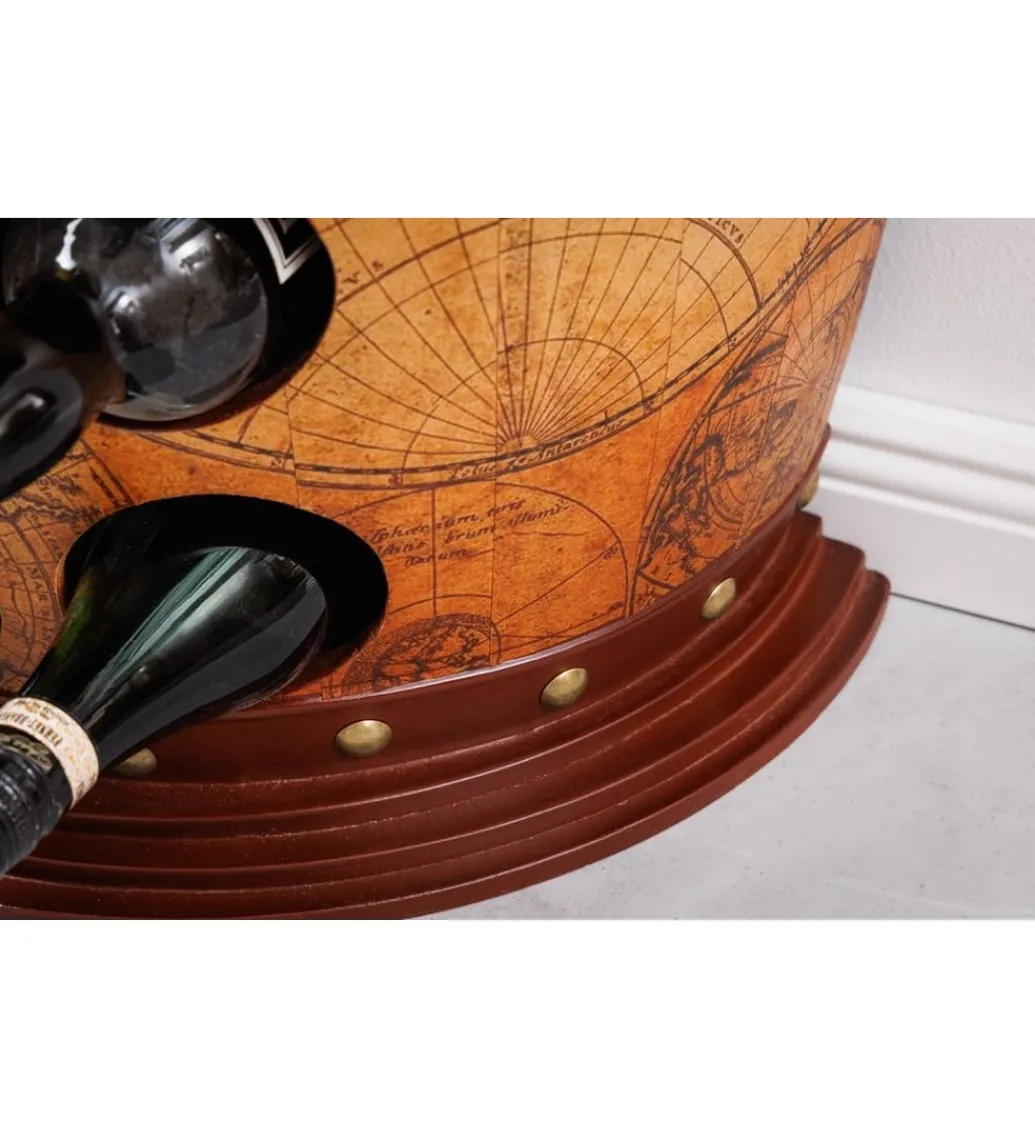 Stojak na wino GLOBE 75 cm drewno sosna*Invicta Interior New