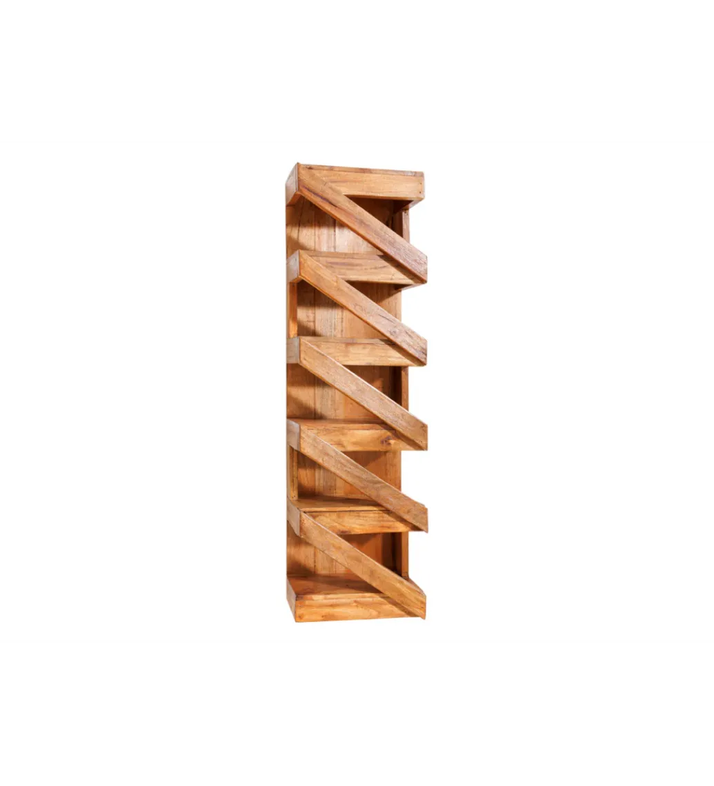 Stojak na wino MAKASSAR 80 cm na 5 butelek drewno teak*Invicta Interior Online