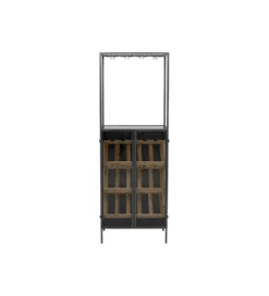 Stojak na wino PORTO BAR 60 x 170 cm czarny*KDesign Best