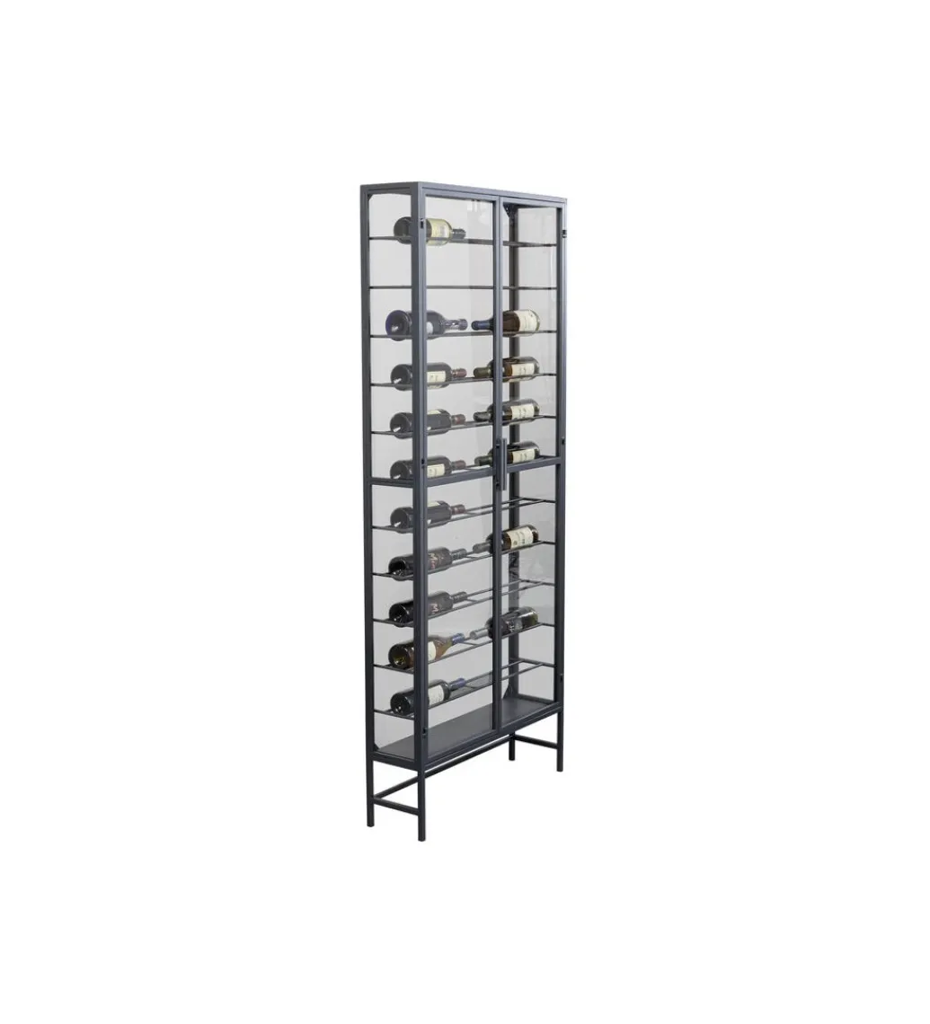 Stojak na wino PORTO 75 x 180 cm czarna*KDesign Hot