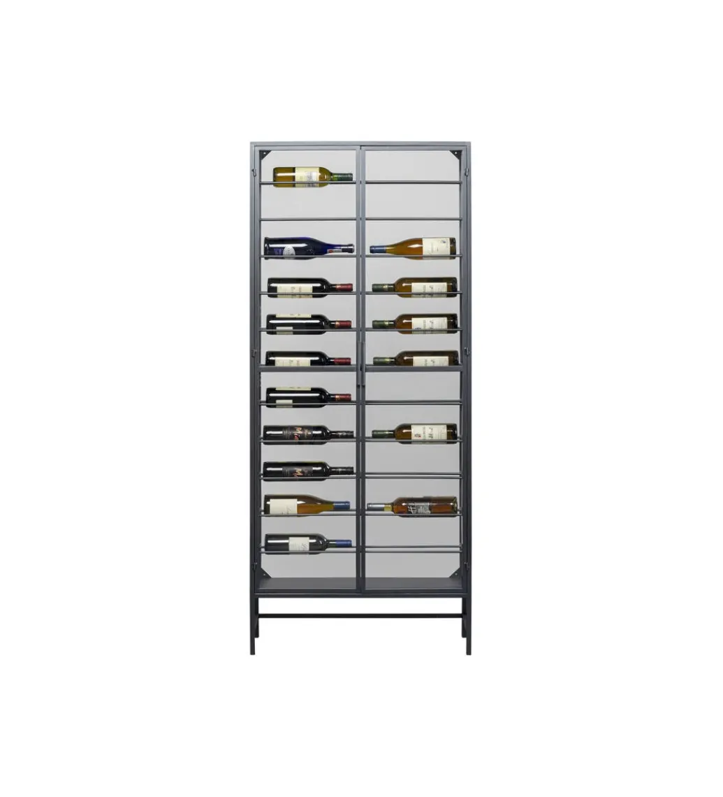 Stojak na wino PORTO 75 x 180 cm czarna*KDesign Hot