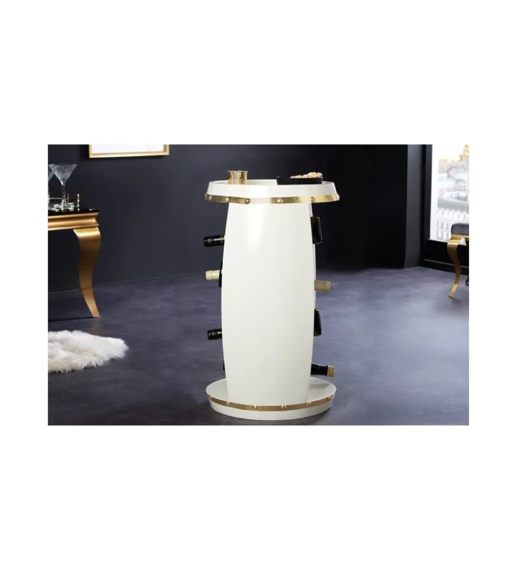 Stojak na wino REMMES 42 cm biały*Invicta Interior Best