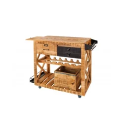 Stojak na wino REMMES 92 cm drewno mango*Invicta Interior Online