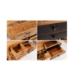 Stojak na wino REMMES 92 cm drewno mango*Invicta Interior Online